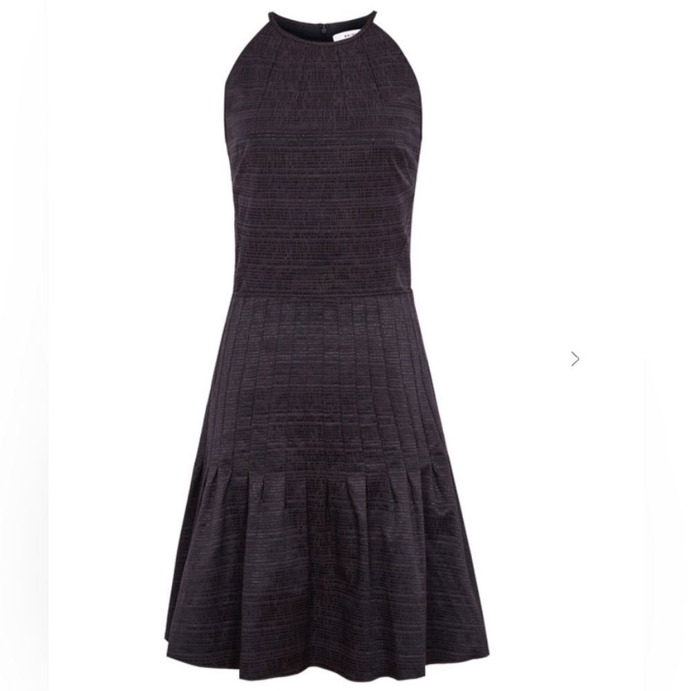 REISS Marelle Textured Pleated-Skirt Dress Women’s Size 2